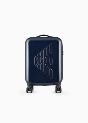 Emporio Armani Abs Carry-on Bag With Oversized, Embossed Eagle Siyah | EA-SN59097