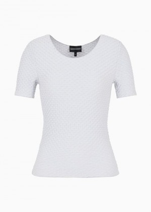 Emporio Armani Asv Kısa-sleeved Jumper Gri | EA-SN56975