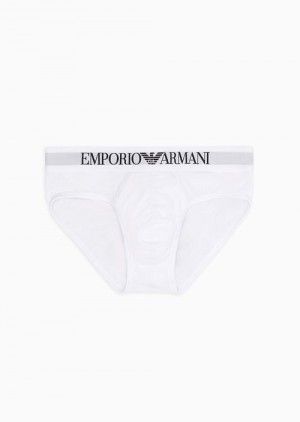 Emporio Armani Basic Briefs With Logo Waistband Siyah | EA-SN58823