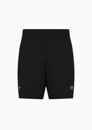 Emporio Armani Dynamic Athlete Shorts In Ventus7 Technical Fabric Siyah | EA7-SN59832
