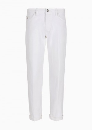 Emporio Armani J69 Denim Lab Loose-fit Gabardine Jeans Mavi | EA-SN57956