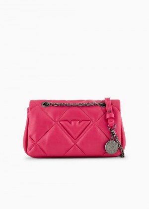 Emporio Armani Kapitone Nappa Deri-effect Mini Bag With Flap Küpe Çiçeği | EA-SN57433