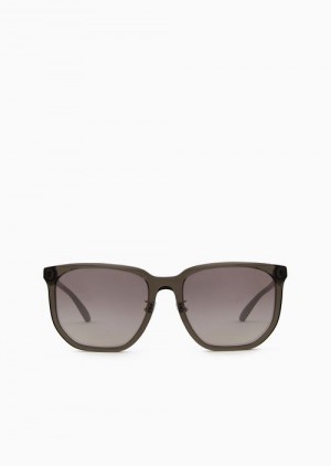 Emporio Armani Men’s Square Sunglasses Koyu Gri | EA-SN59427