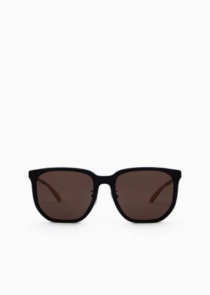 Emporio Armani Men’s Square Sunglasses Siyah | EA-SN59426