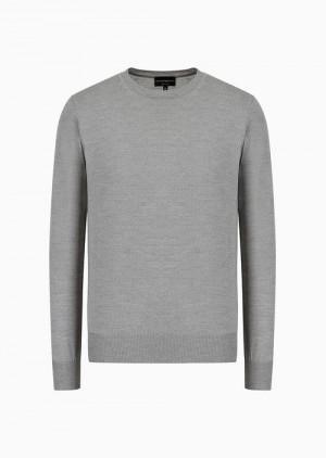 Emporio Armani Pure Virgin Yün Kazak Lacivert Mavi | EA-SN58112