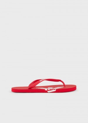 Emporio Armani Rubber Flip-flops With Logo Lacivert Mavi | EA-SN58879