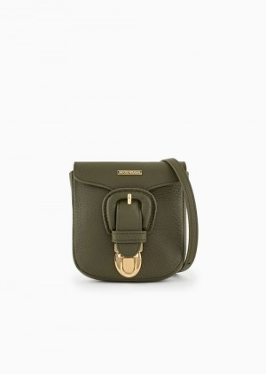 Emporio Armani Shoulder Bag With Tokalı In Soft Shiny Tumbled Deri With Askılı Siyah | EA-SN59080