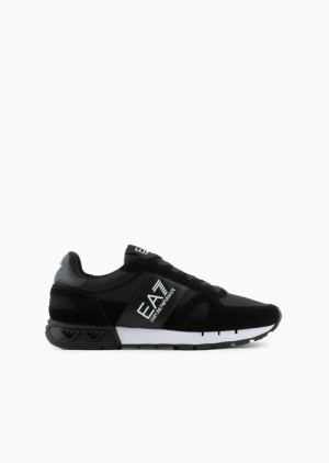 Emporio Armani Sneakers Black & White Legacy Lacivert Mavi | EA7-SN59753