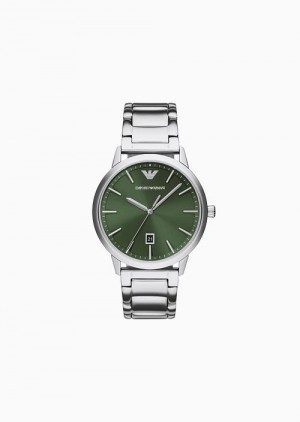 Emporio Armani Three-hand Date Stainless Steel Watch Altın | EA-SN59362