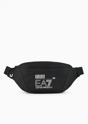 Emporio Armani Train Core Recycled Fabric Belt Bag Mavi | EA7-SN60052