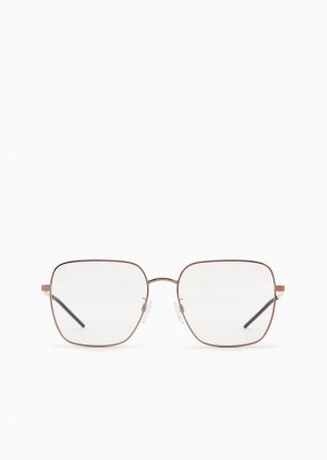 Emporio Armani Unisex Rectangular Glasses Gri | EA-SN59378